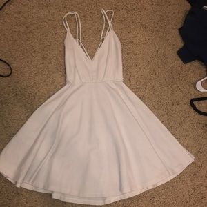 Windsor White Strappy Back Skater Dress